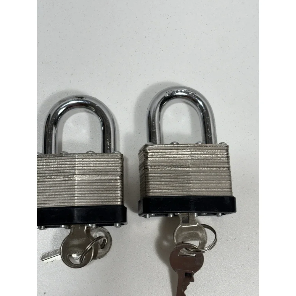 2 Lot  Padlock w/‎ Key 50mm Made in China Working
